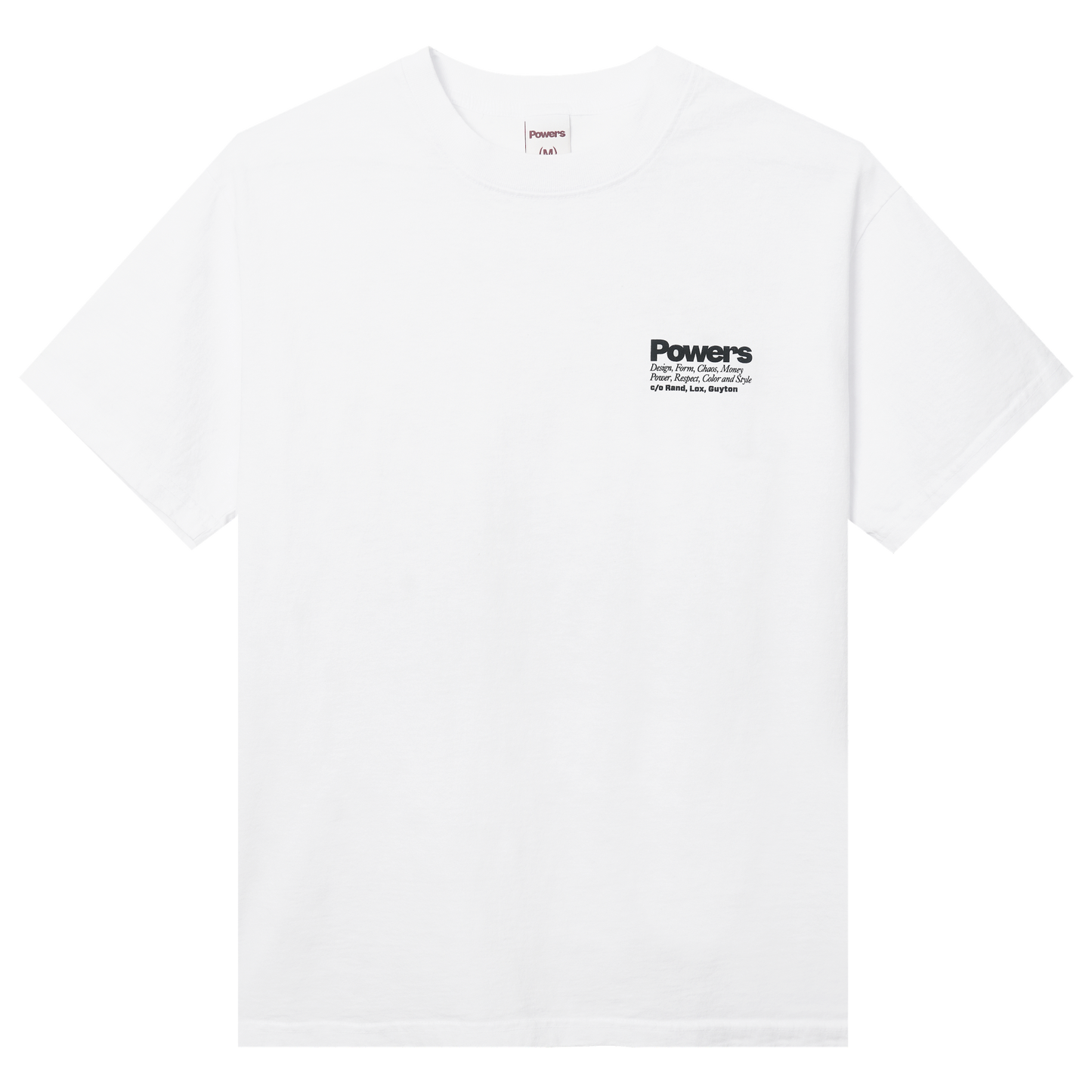 Powers Money Power Respect T-Shirt - White