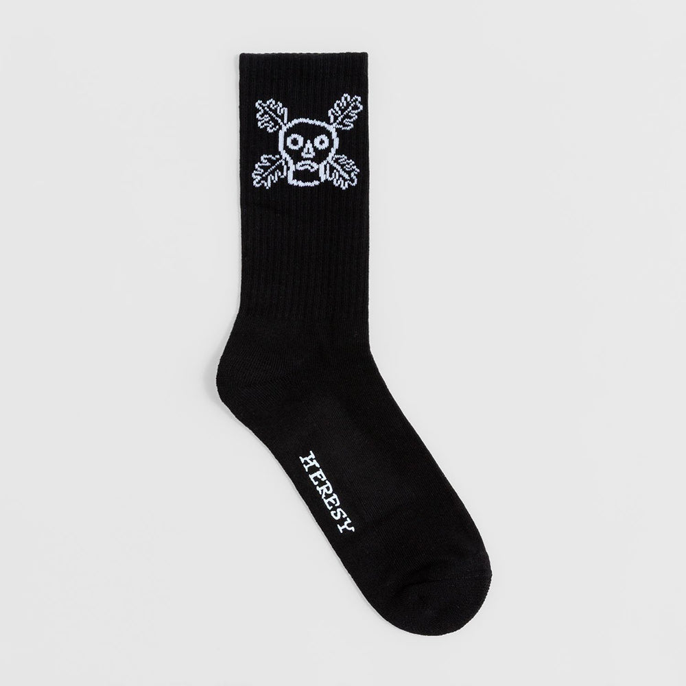 Heresy Green Man Socks - Black