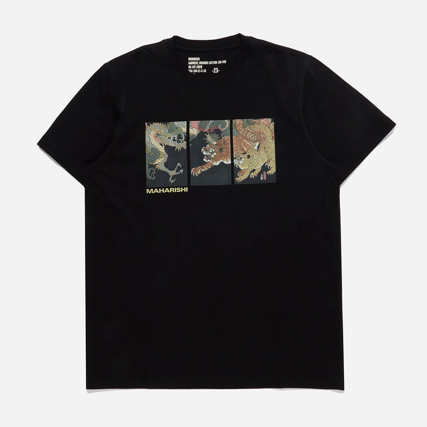 Maharishi Dragon & Tigers T-Shirt - Black
