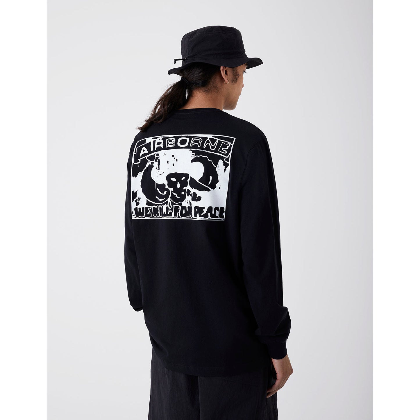 Maharishi x Warhol Peace Print LS T-Shirt - Black