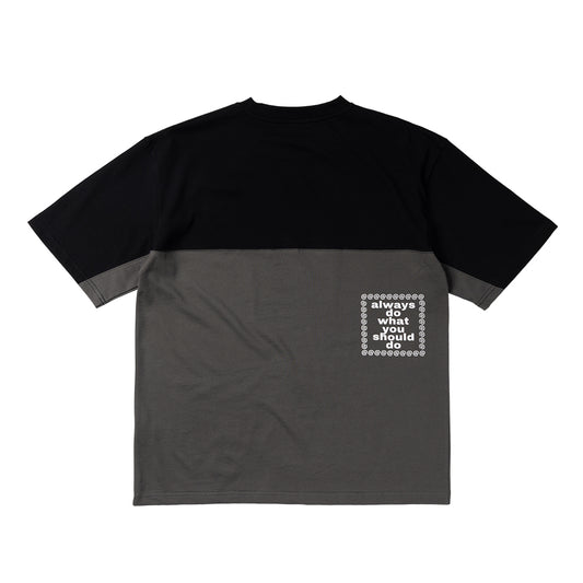 ADWYSD Waza Panelled Tee - Grey Black