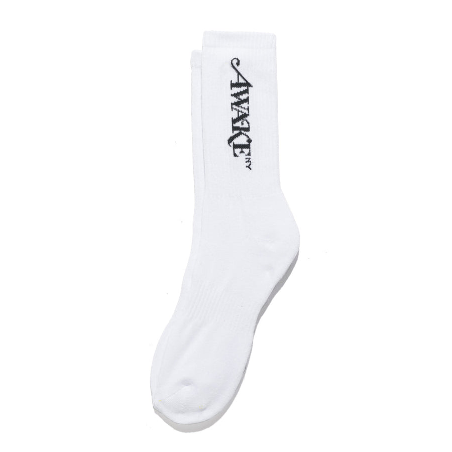Awake NY Logo Socks - White