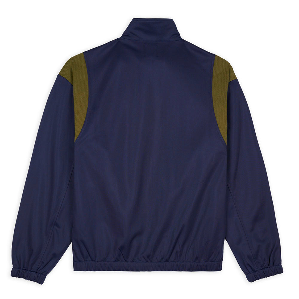 Brain Dead Alonzo Paneled Rib Track Jacket - Navy