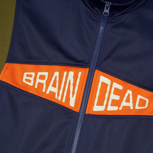 Brain Dead Alonzo Paneled Rib Track Jacket - Navy