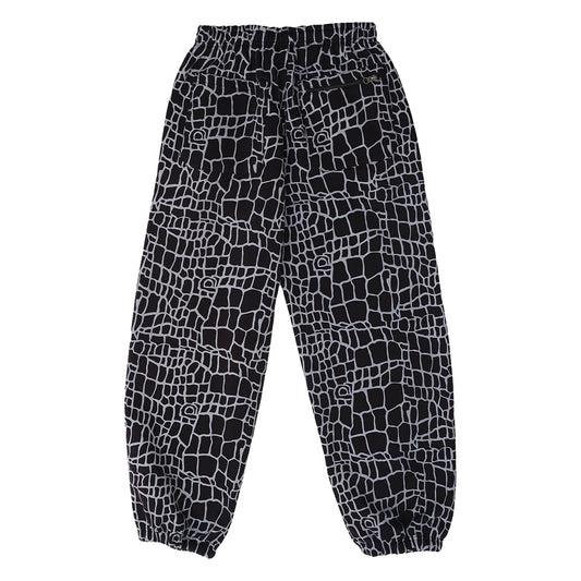 Always Do What You Should Do Croc Print Jogger - Black