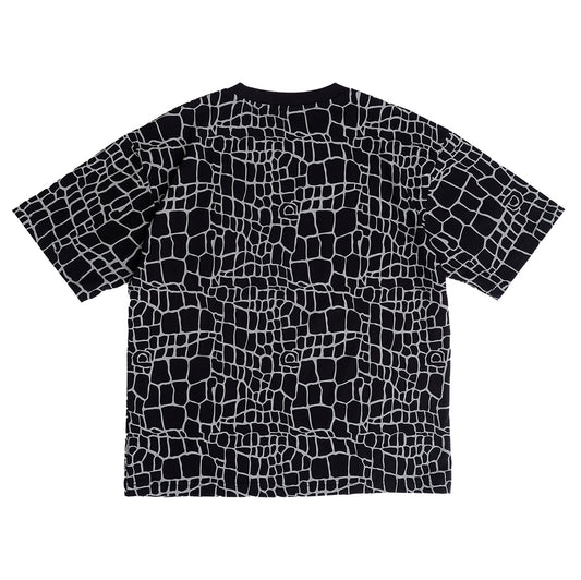 Always Do What You Should Do Croc Print Tee - Black