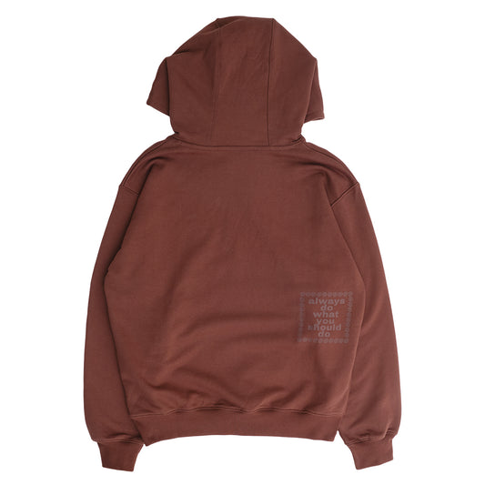 Always Do What You Should Do Scribble Sun Hoodie - Brown