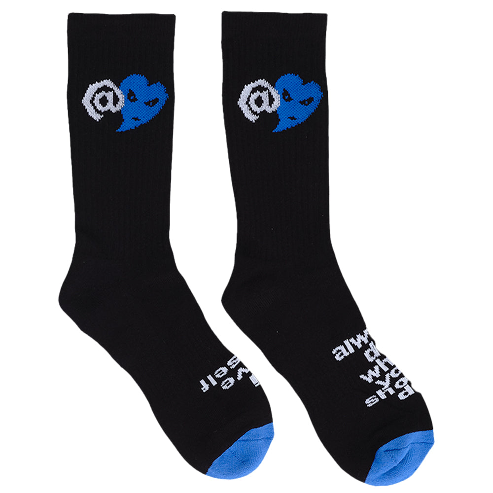 Always Do What You Should Do Love Hard Sock - Black