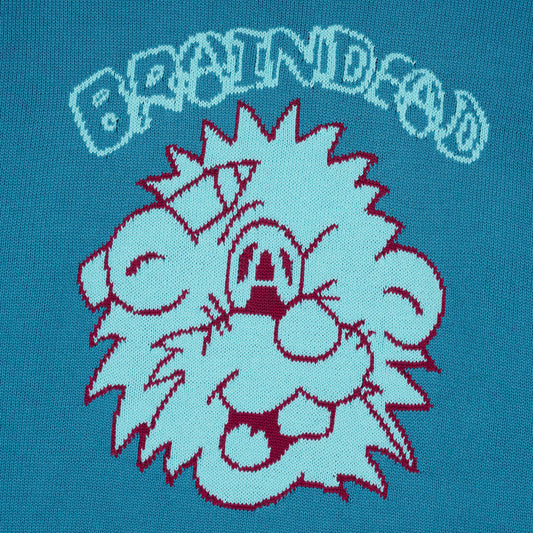 Brain Dead Anarchy Wink Short Sleeve Knit Sweater - Sea Foam