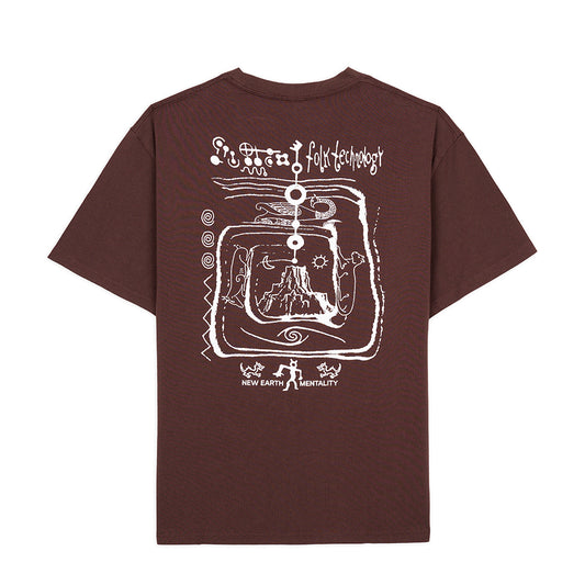 Brain Dead Ancient Knowledge Tee - Berry