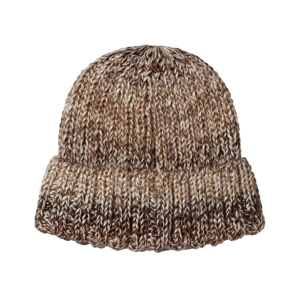 Aries Arise Rib Knit Space Dye Beanie - Brown