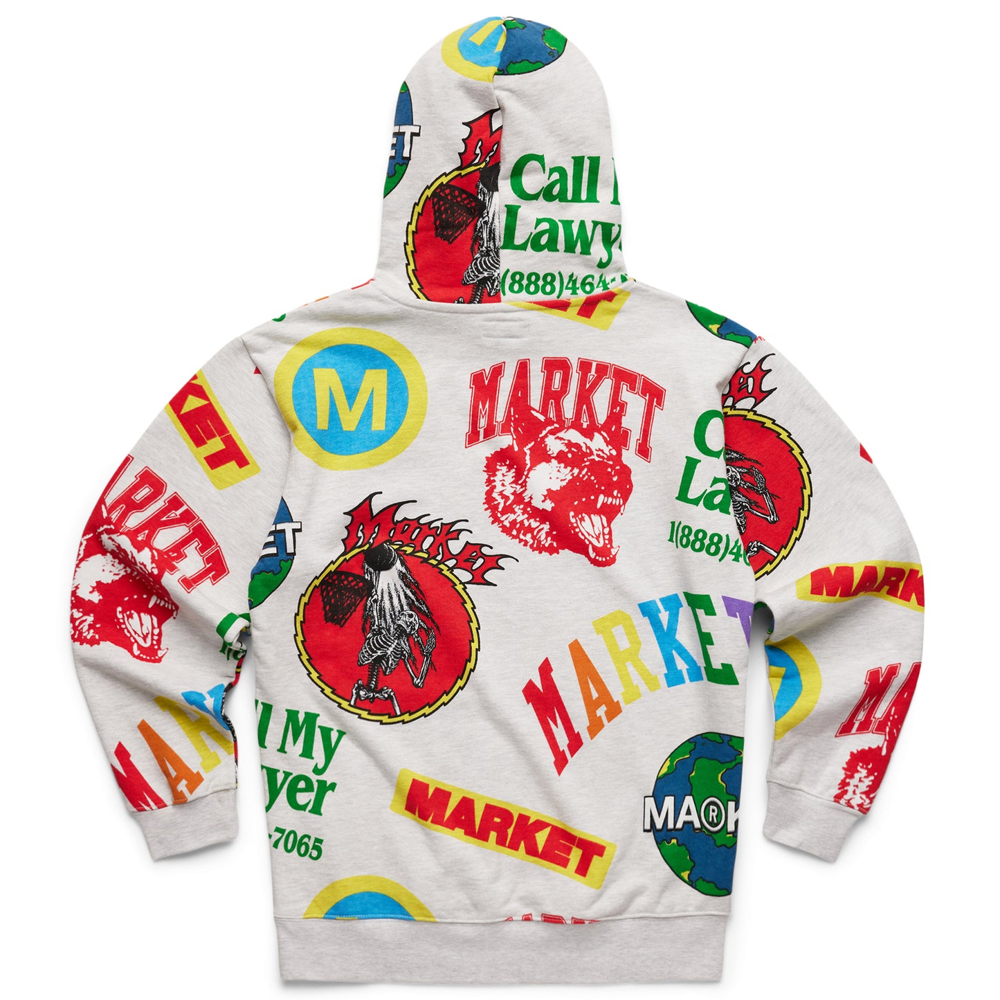 MARKET Monogram AOP Hoodie - Ash