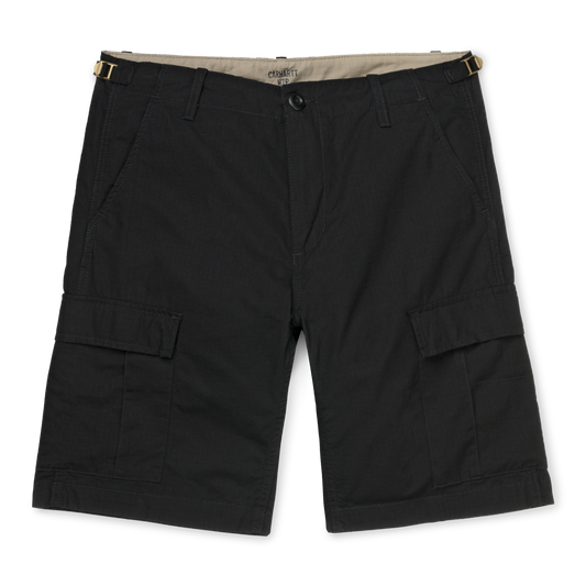 Carhartt WIP Aviation Short - Black Rinsed