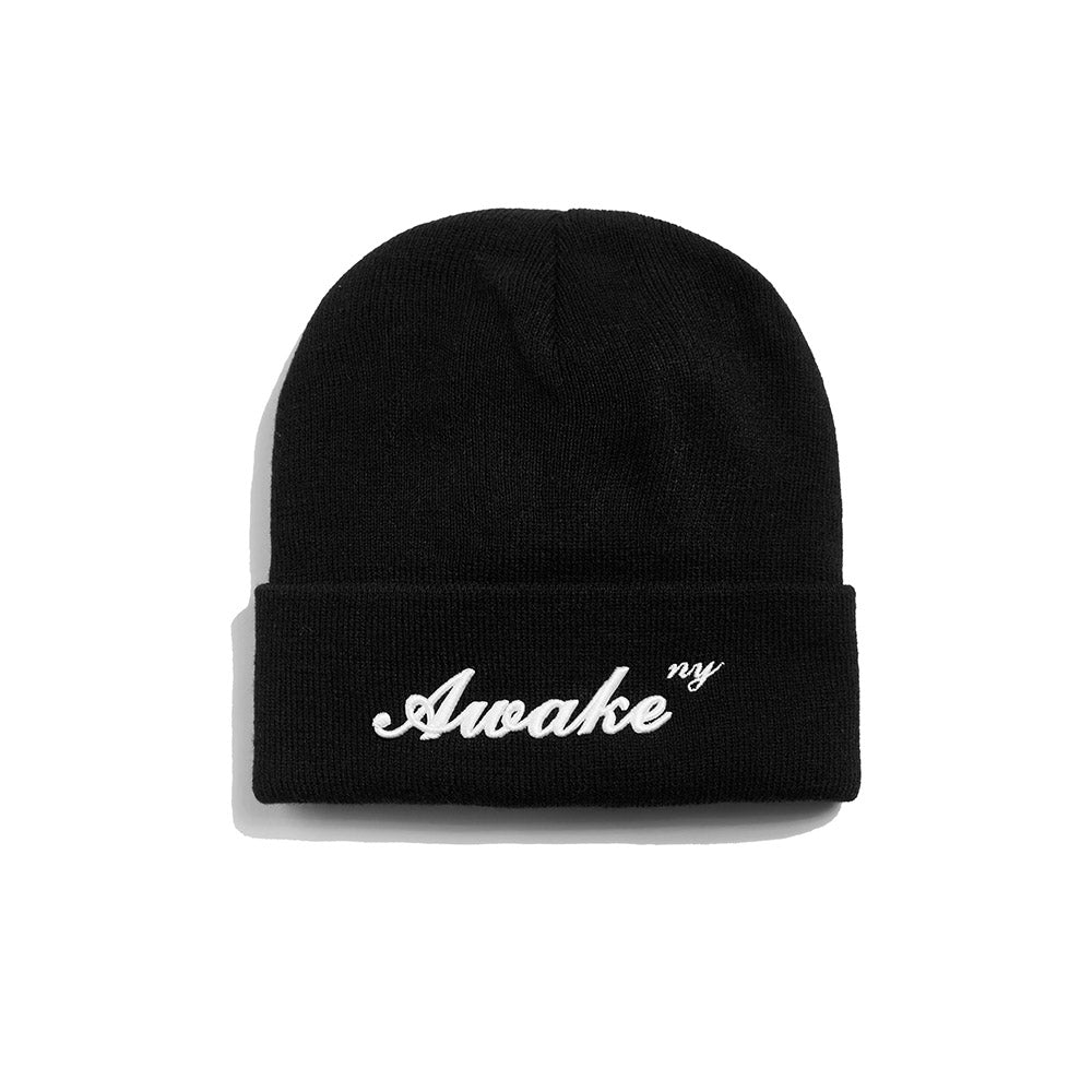 Awake NY Script Logo Beanie - Black
