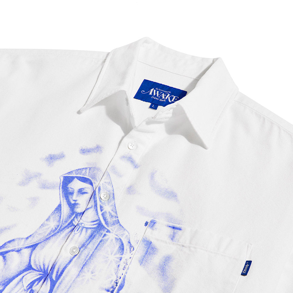 Awake NY Santa Maria Oxford Shirt - White