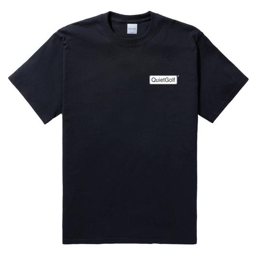 Quiet Golf Club Badge T-Shirt - Black