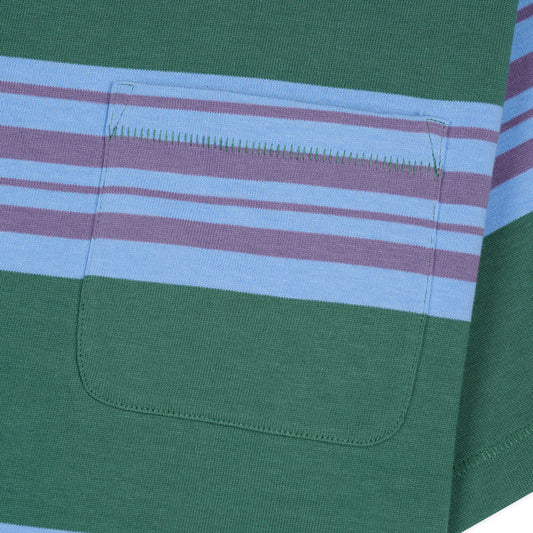 Brain Dead Baker Striped Pocket Tee - Green