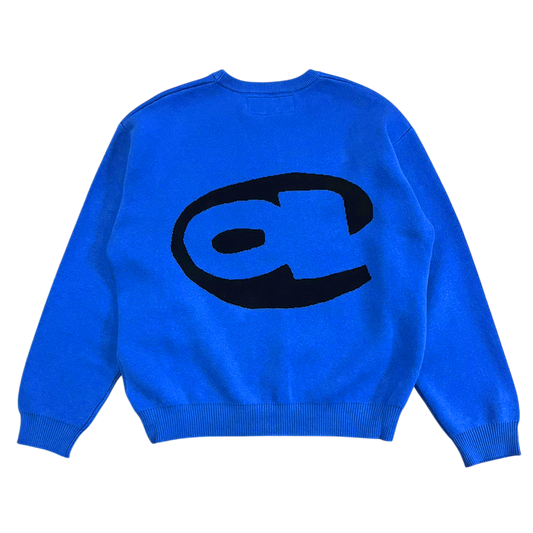 Always Do What You Should Do Ball Knit Jumper - Royal Blue