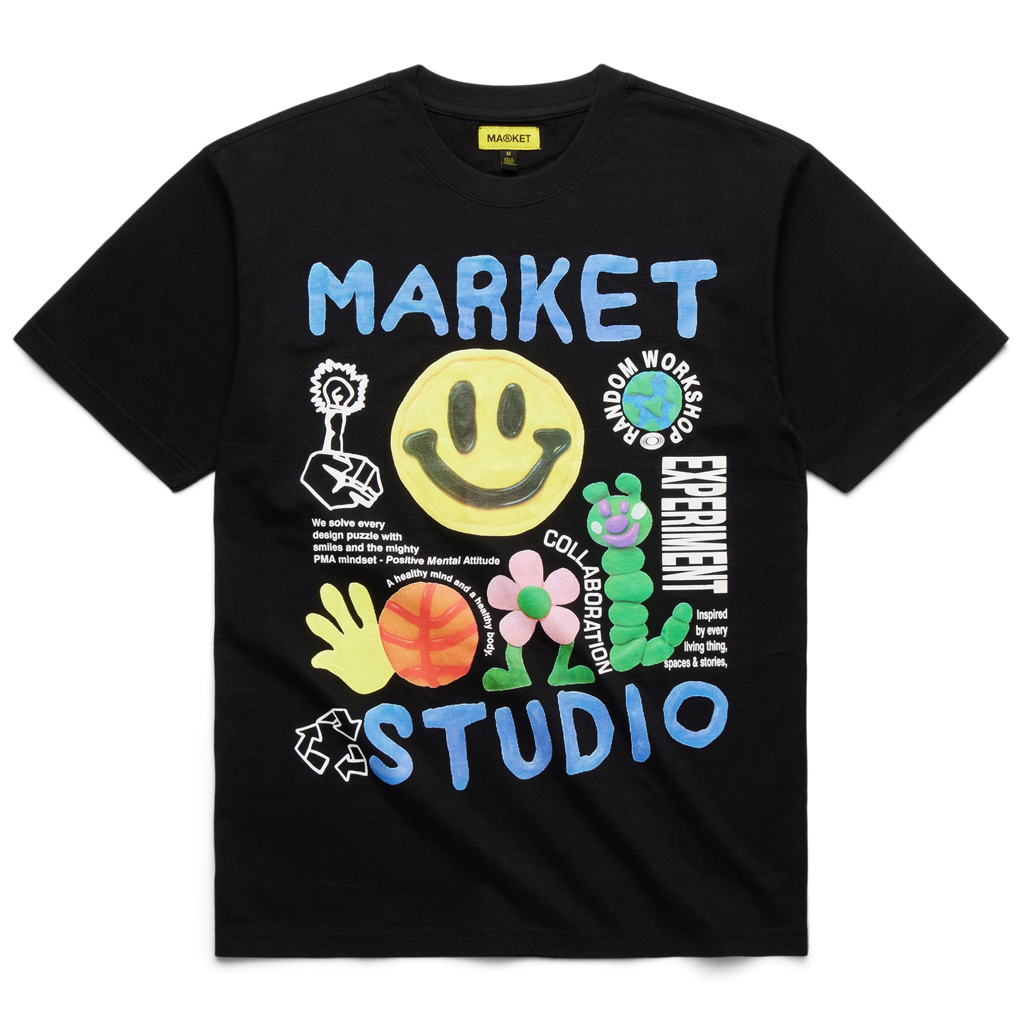 MARKET Smiley Collage T-Shirt - Black