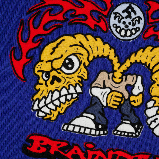 Brain Dead Bonecrusher Sweater - Navy