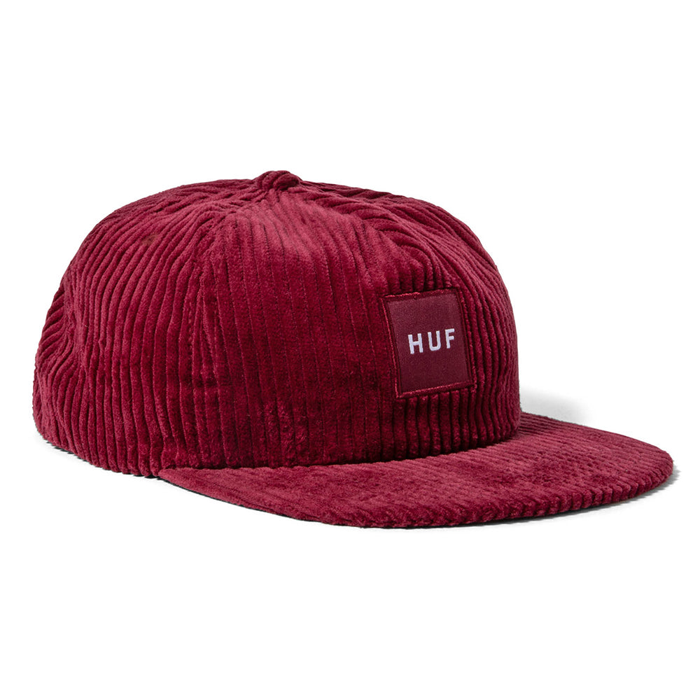 HUF Box Logo Cord 5 Panel Hat - Rose