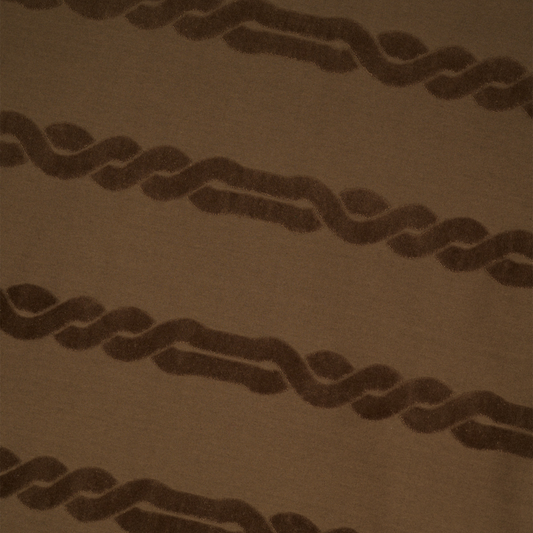 Brain Dead Braided Burnout LS T-Shirt - Brown