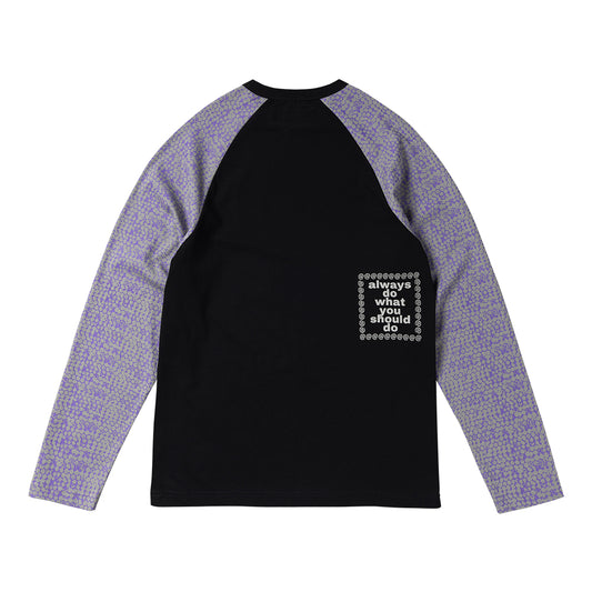 ADWYSD Bubble Print Raglan LS - Black Grey