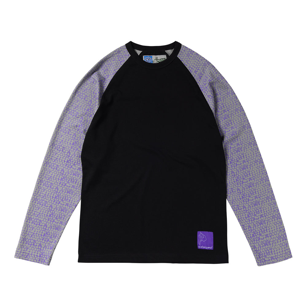ADWYSD Bubble Print Raglan LS - Black Grey