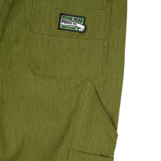 Brain Dead Bull Denim Double Knee Utility Pant - Olive