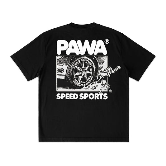 PAWA Burnout T-Shirt - Black