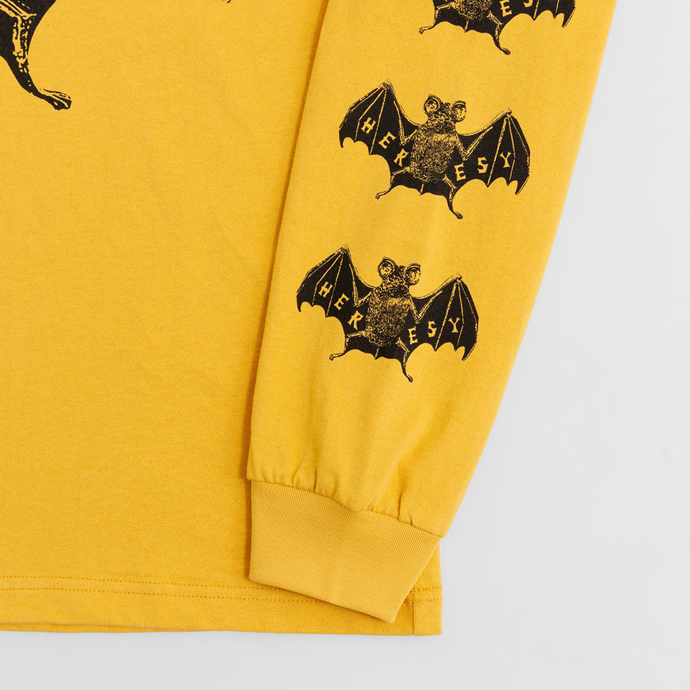Heresy Bats LS Tee - Yellow