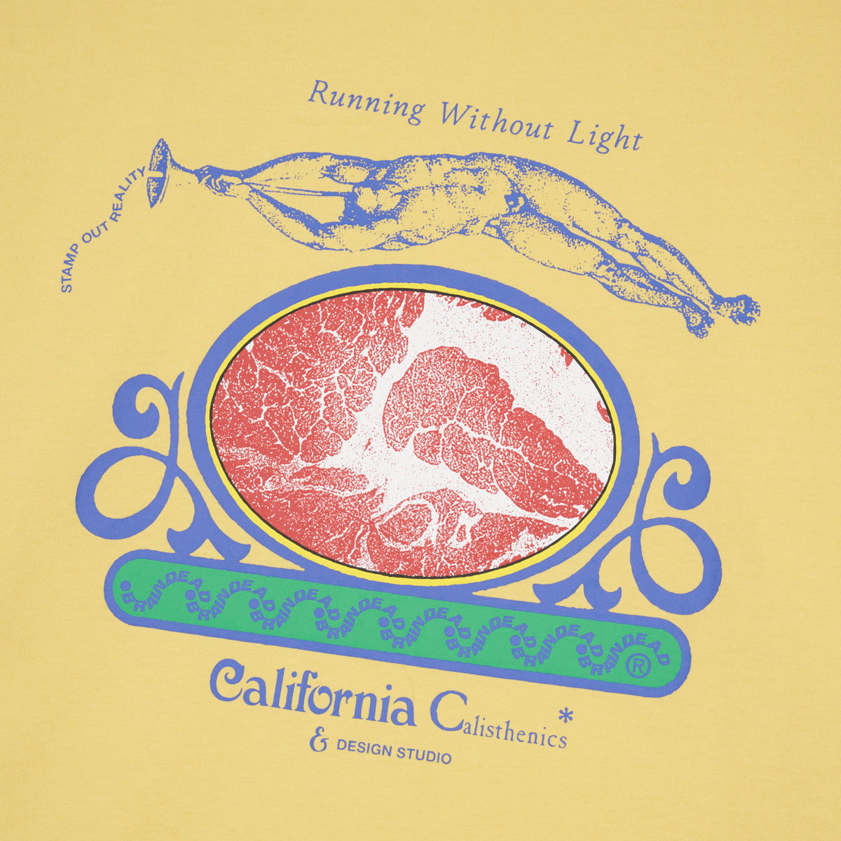 Brain Dead Calisthenics T-Shirt - Lemon
