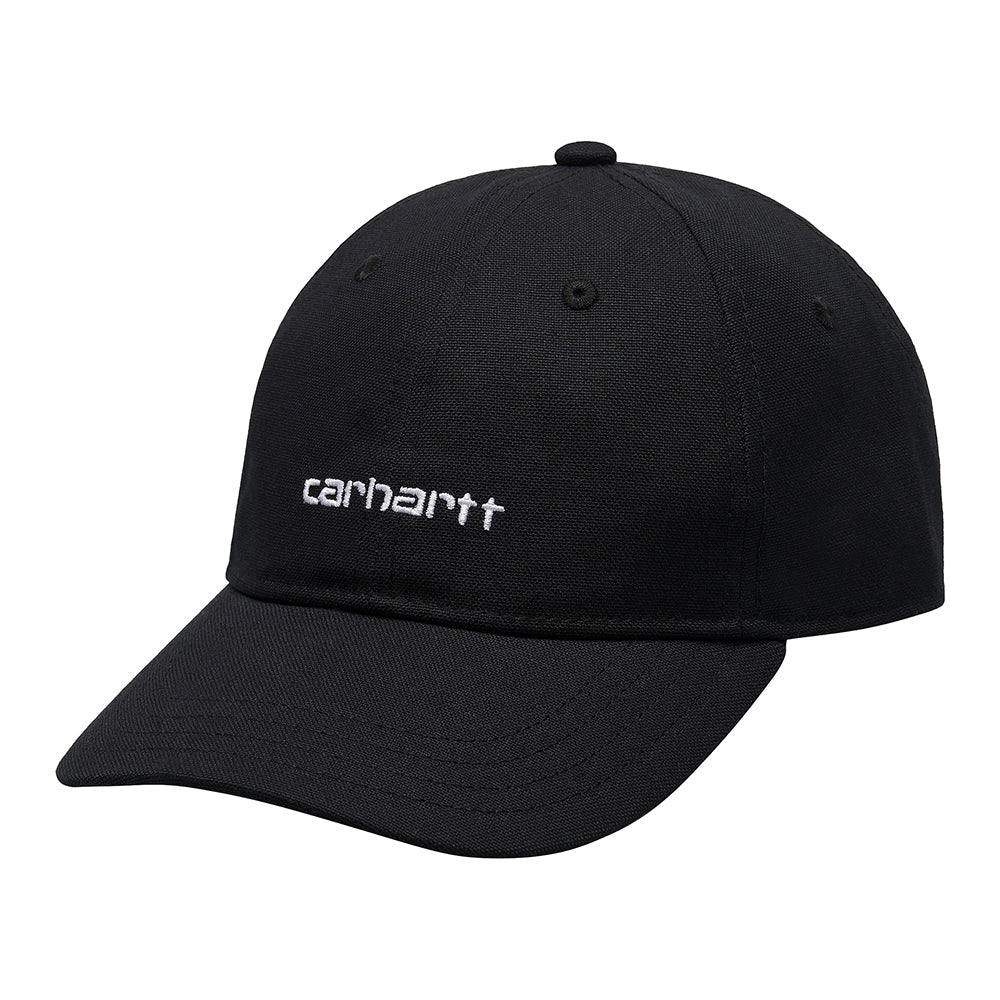 Carhartt WIP Canvas Script Cap - Black White