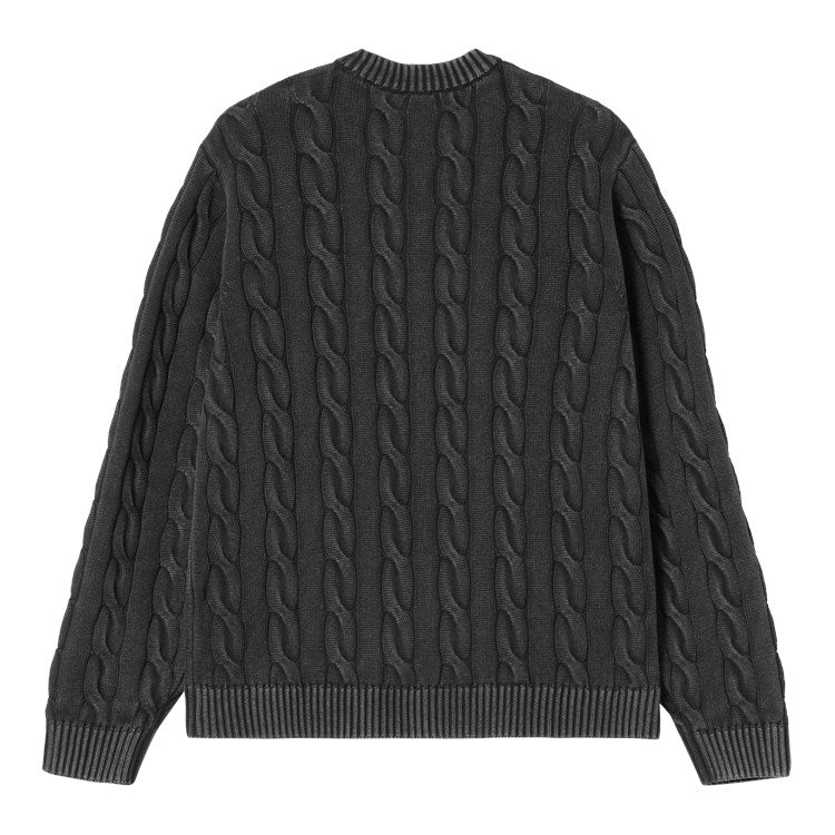 Carhartt WIP Carter Sweater - Black Garment Dyed