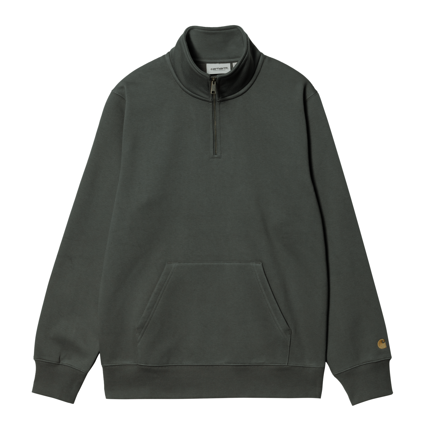 Carhartt WIP Chase Neck Zip Sweatshirt - Jura Gold