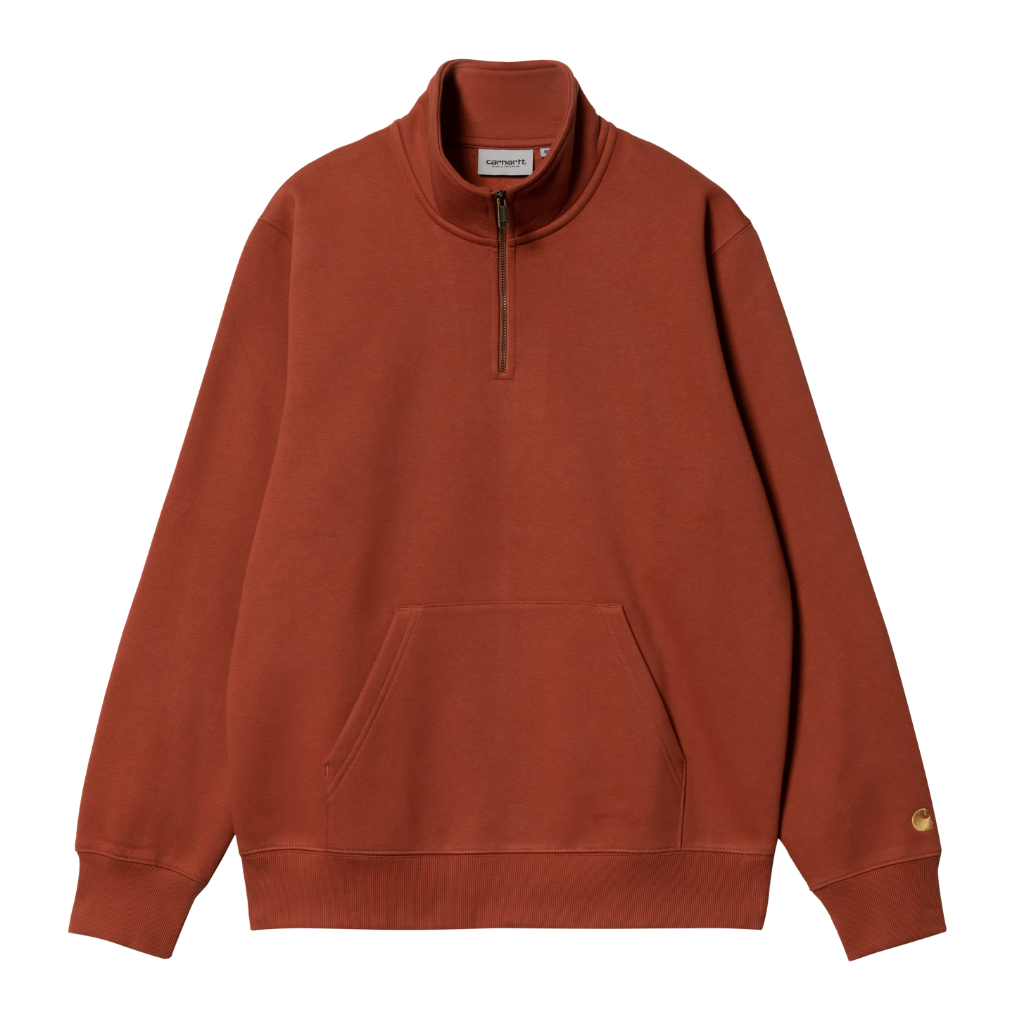 Carhartt WIP Chase Neck Zip Sweatshirt - Phoenix Gold