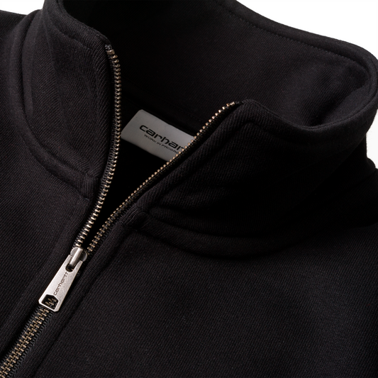 Carhartt WIP Chase Neck Zip Sweatshirt - Dark Navy Gold
