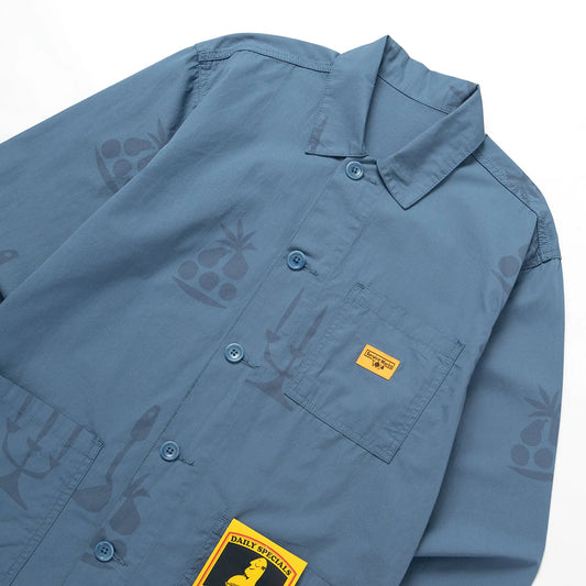 Service Works Poplin Printed Chore Shirt - Slate