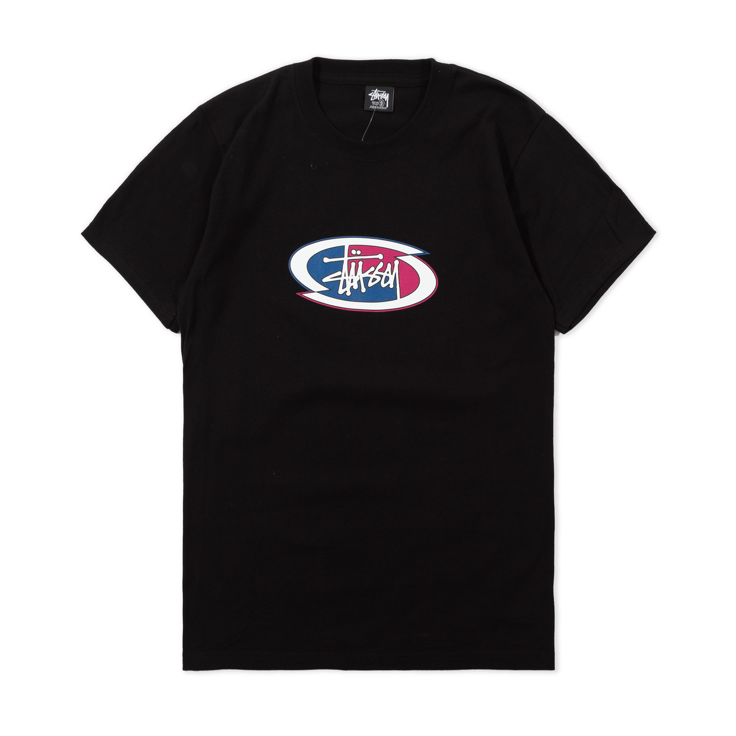 Stüssy Split Oval T-Shirt - Black