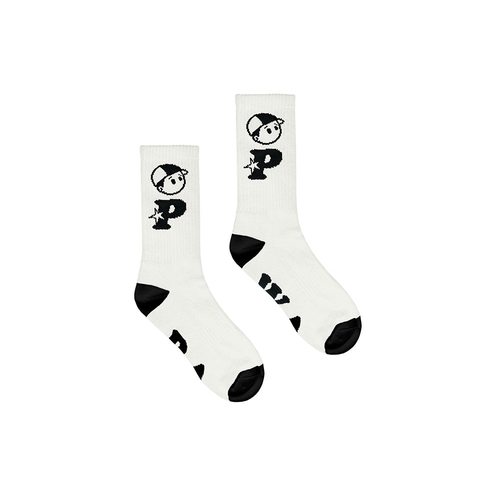 PAWA Classic Socks - White Black