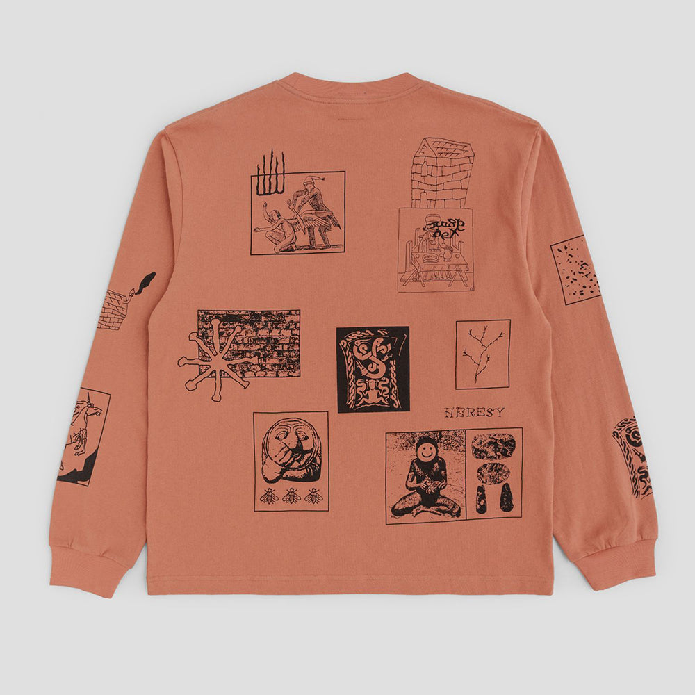 Heresy Cluster LS Tee - Terracotta