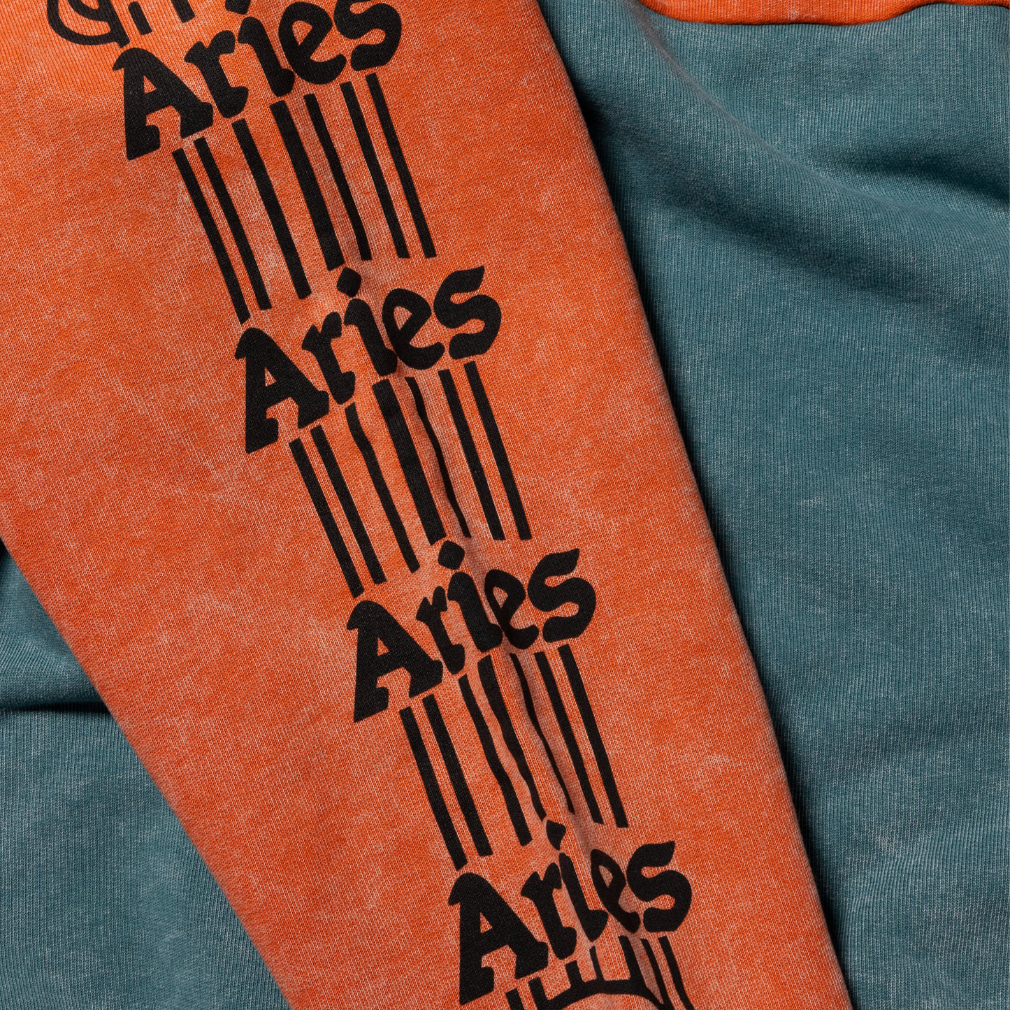 Aries Arise Overdyed Colourblock Temple Hoodie - Multi