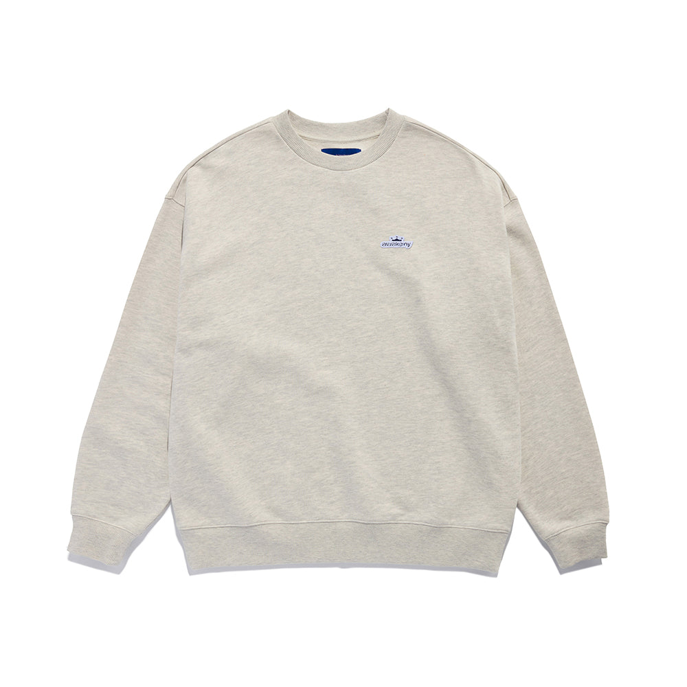 Crown Logo Crewneck - Heather Grey