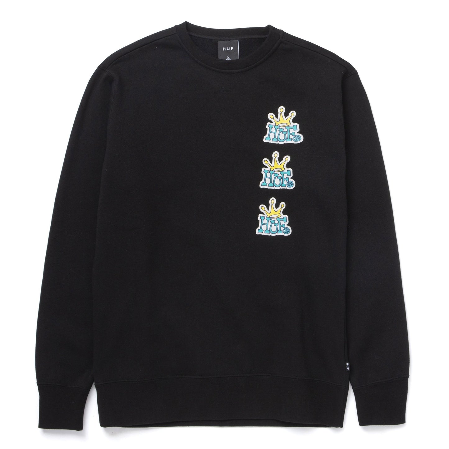 HUF Crown Stack Crew Sweatshirt - Black