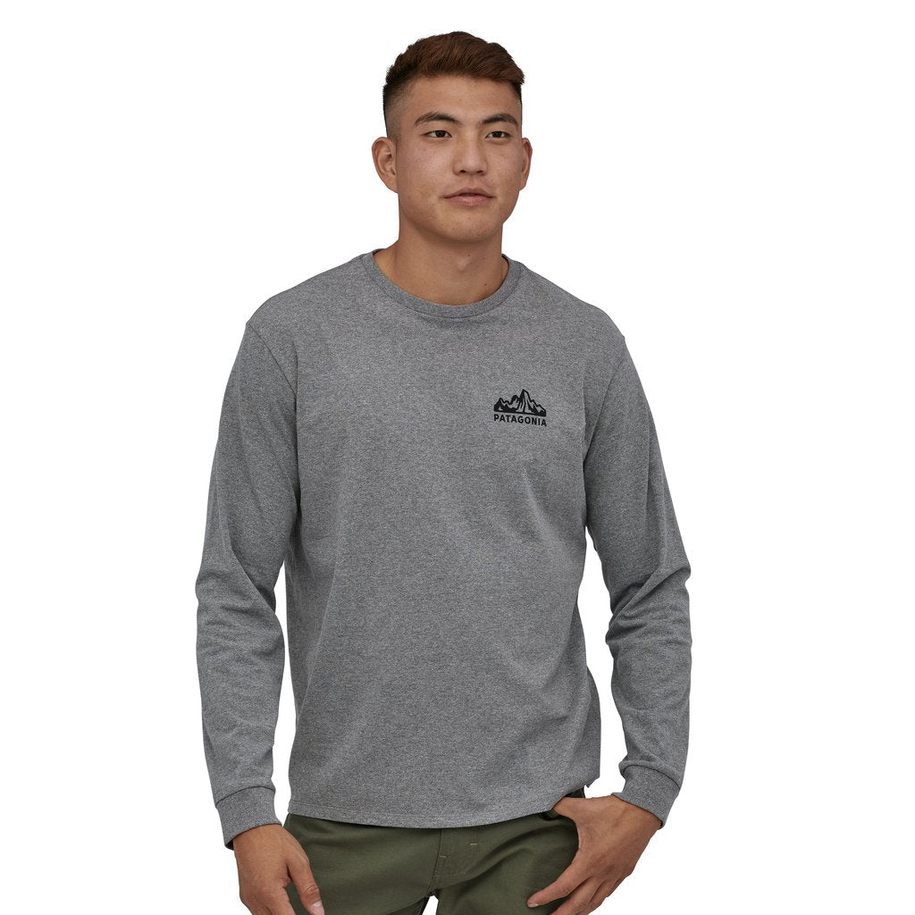 Patagonia L/S Fitz Roy Scope Responsbili-Tee - Gravel Heather