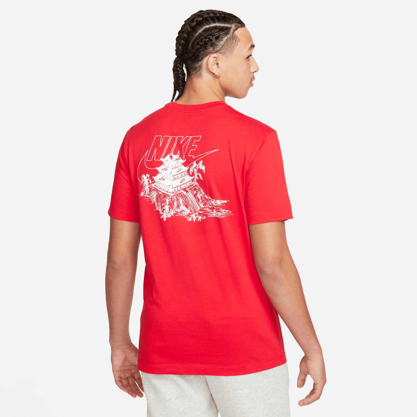 Nike Sportswear Temple Graphic T-Shirt - University Red