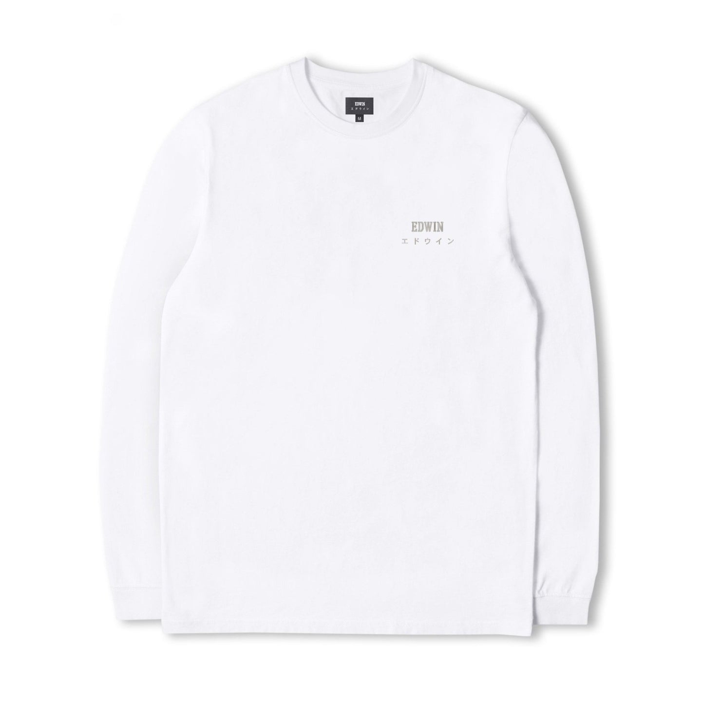 Edwin Logo Chest LS T-Shirt - White