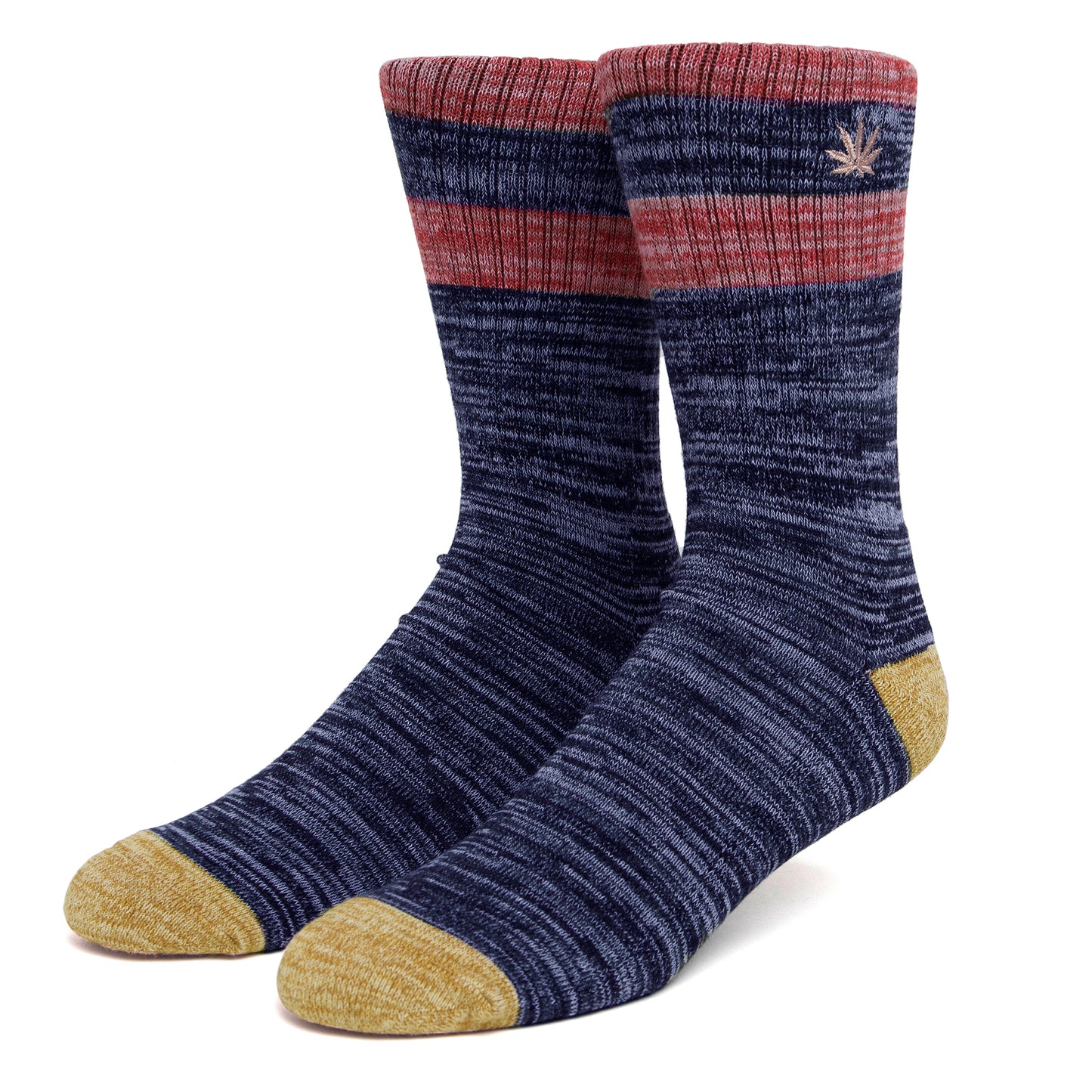 HUF Embroidered Plantlife Melange Sock - Blue