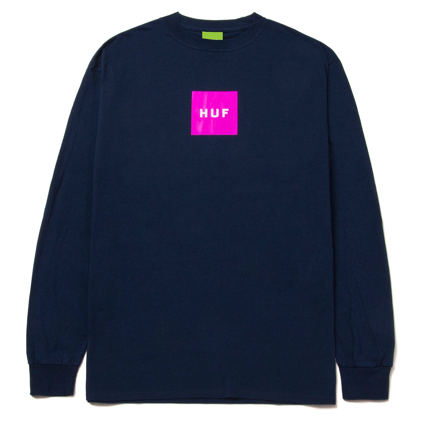 HUF Essentials Box Logo LS T-Shirt - Navy