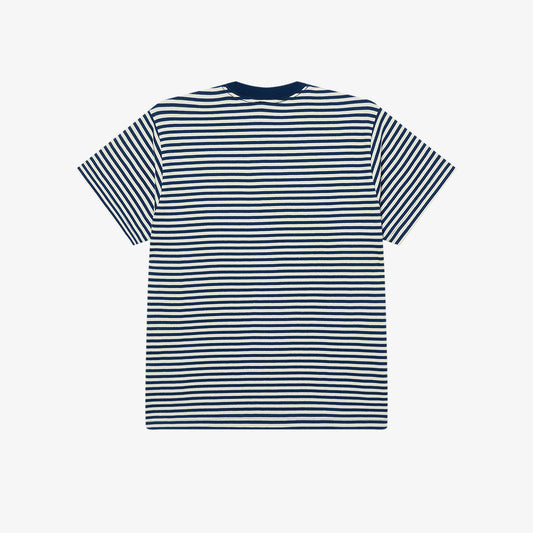 OBEY Established Works Eyes Stripe T-Shirt - Navy Peony